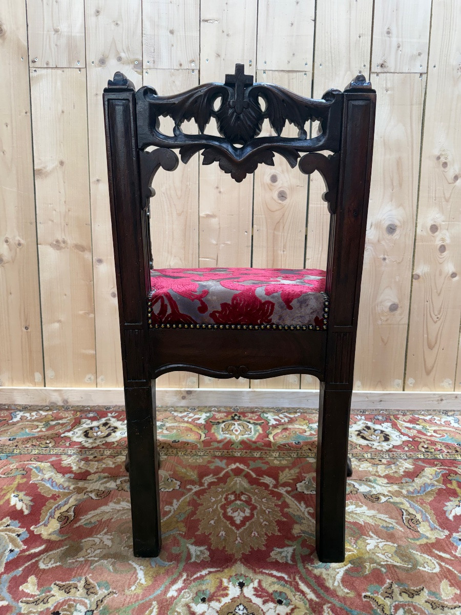 Armchair - Trône d'évêque Neogothic / Renaissance-photo-5