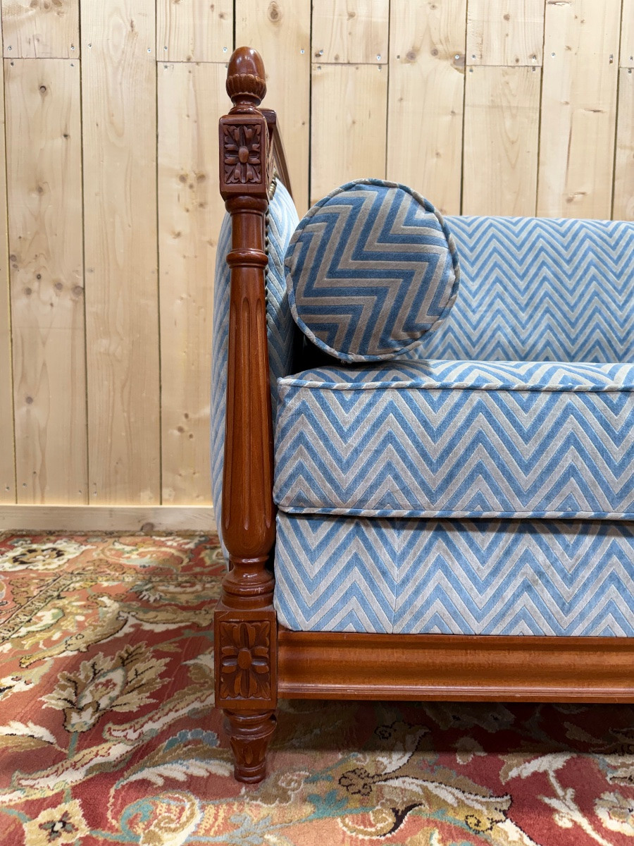 Sofa - Louis XVI Style Velvet Bed-photo-4
