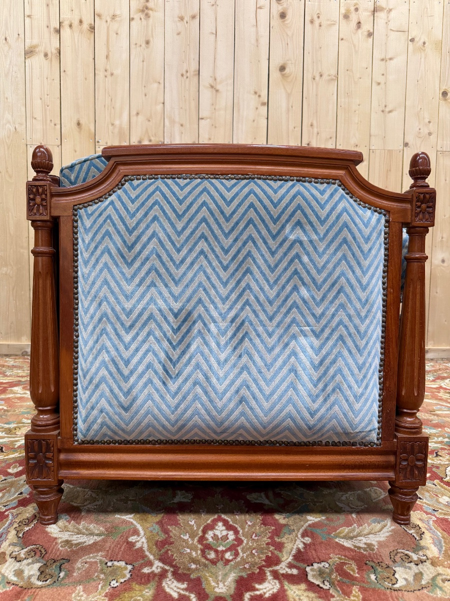Sofa - Louis XVI Style Velvet Bed-photo-4