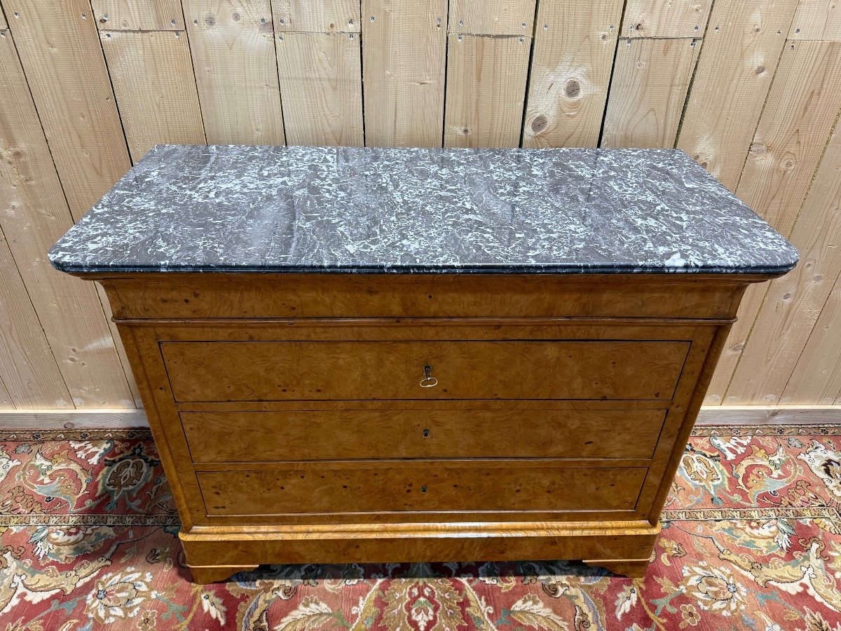 Charles X Chest Of Drawers In Burr Amboyna-photo-2