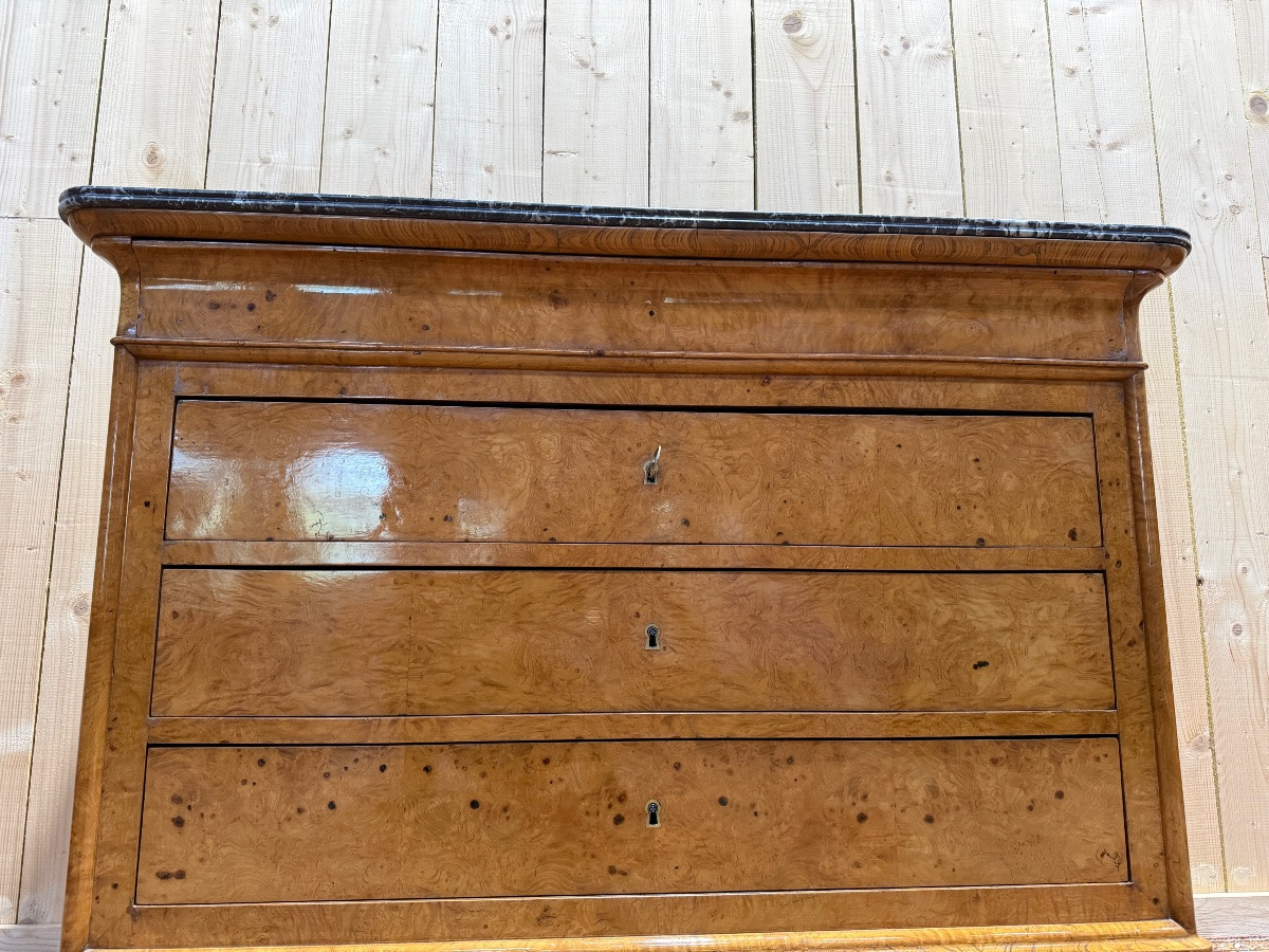 Charles X Chest Of Drawers In Burr Amboyna-photo-4
