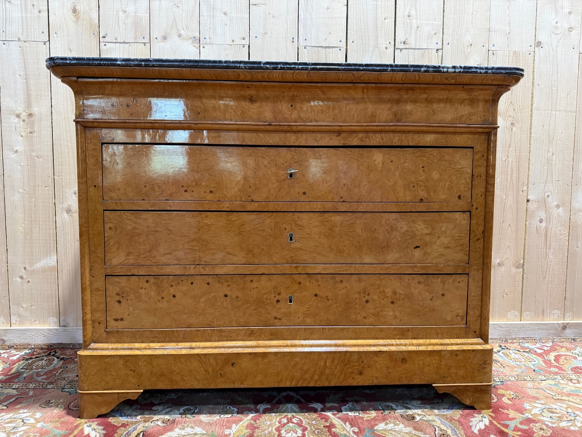 Charles X Chest Of Drawers In Burr Amboyna
