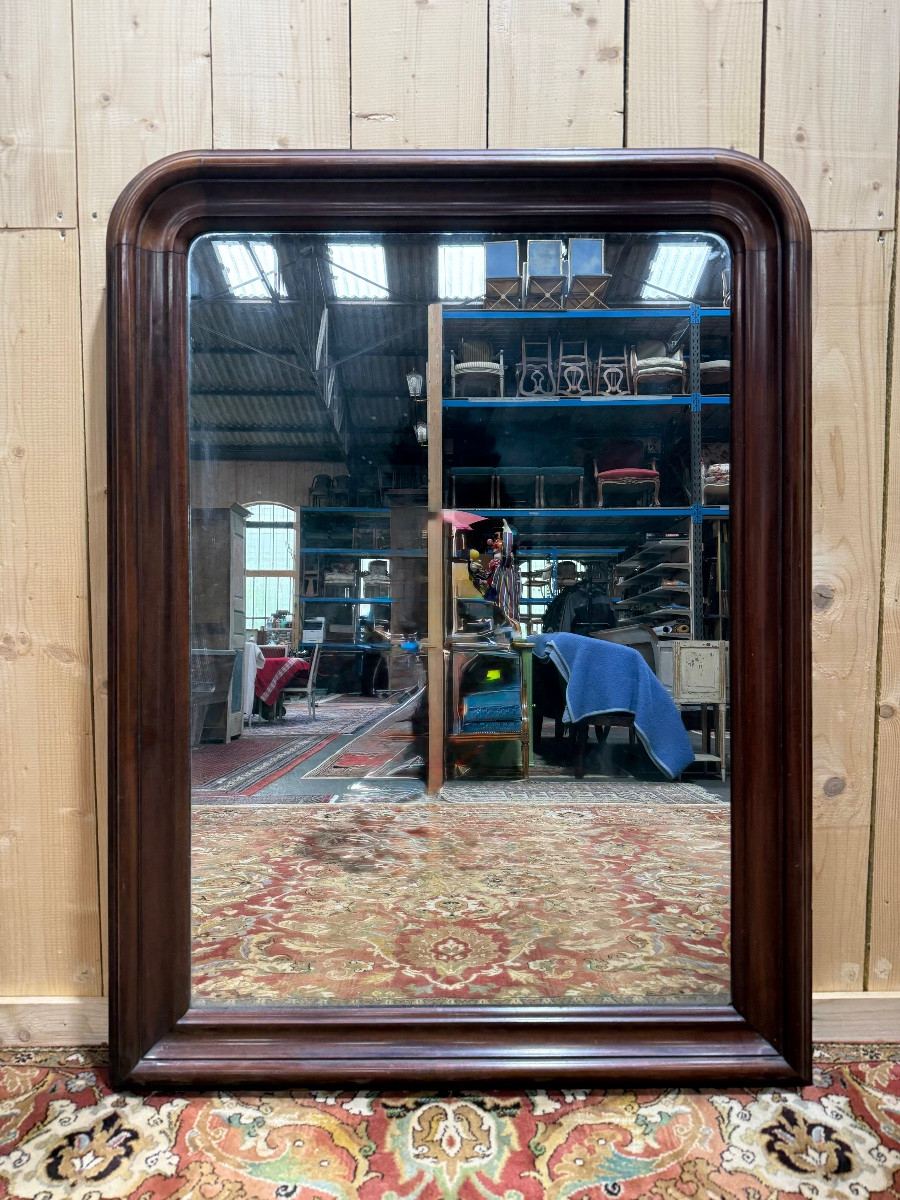 Louis Philippe Period Mirror In Mercury Mahogany-photo-2