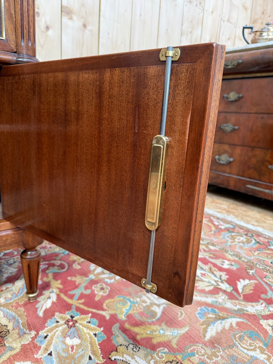 Louis XVI Style Sideboard In Mahogany And Carrara Marble-photo-4