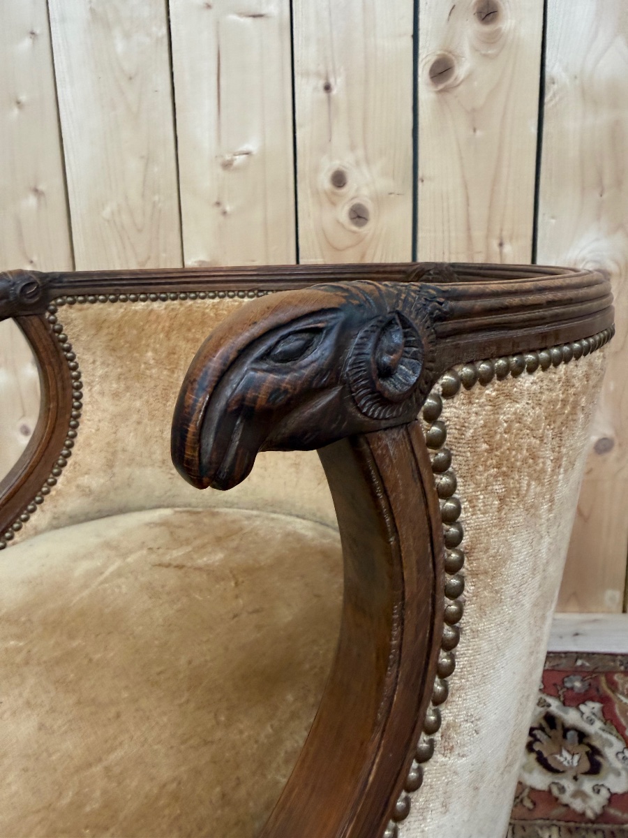 Louis XVI Style Office Armchair-photo-2
