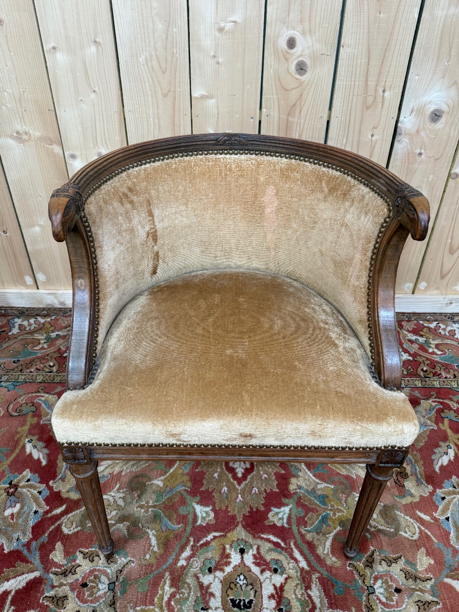 Louis XVI Style Office Armchair-photo-2