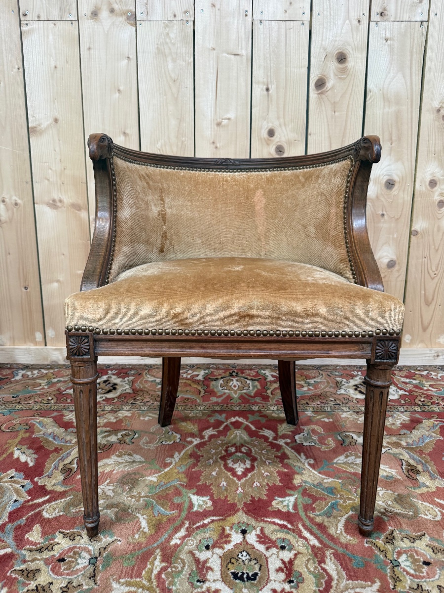Louis XVI Style Office Armchair-photo-3