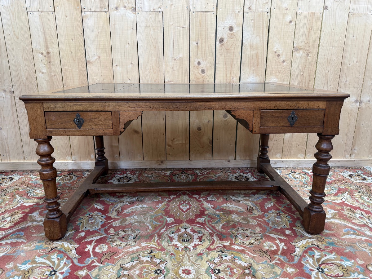 Louis XIII Style Walnut Desk-photo-4