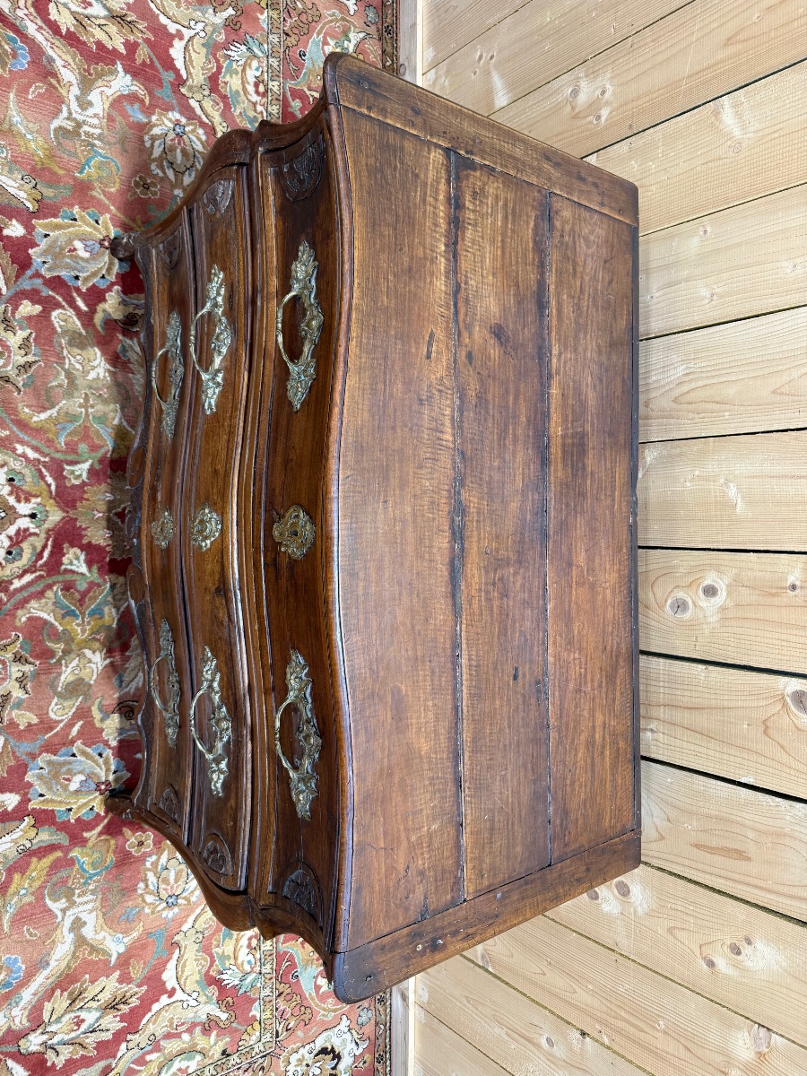 Commode d'époque Régence en noyer -photo-1