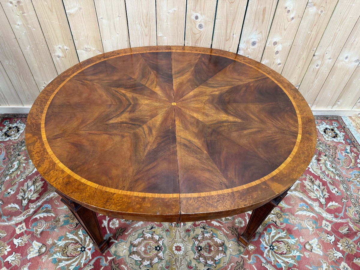 Table de salle à manger ovale de style Louis XVI-photo-1