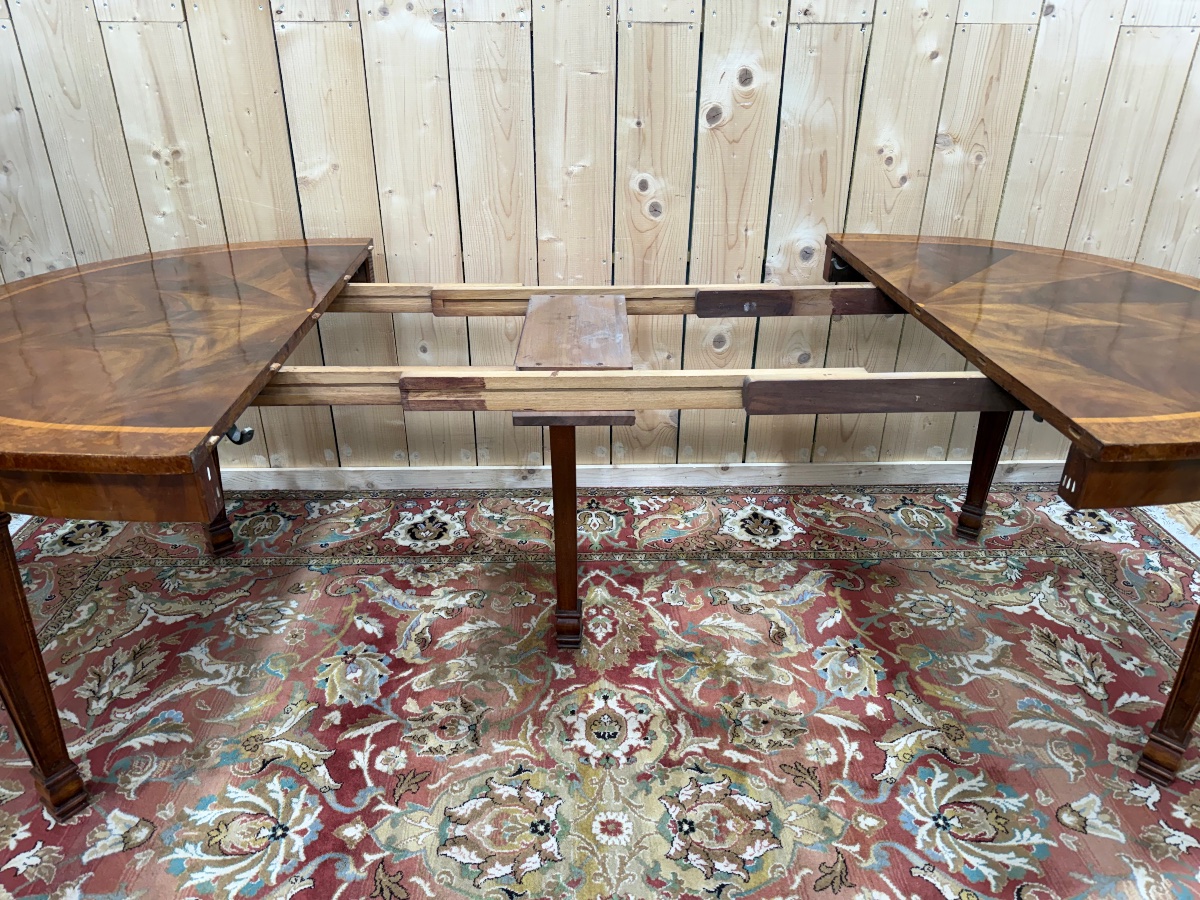 Table de salle à manger ovale de style Louis XVI-photo-2
