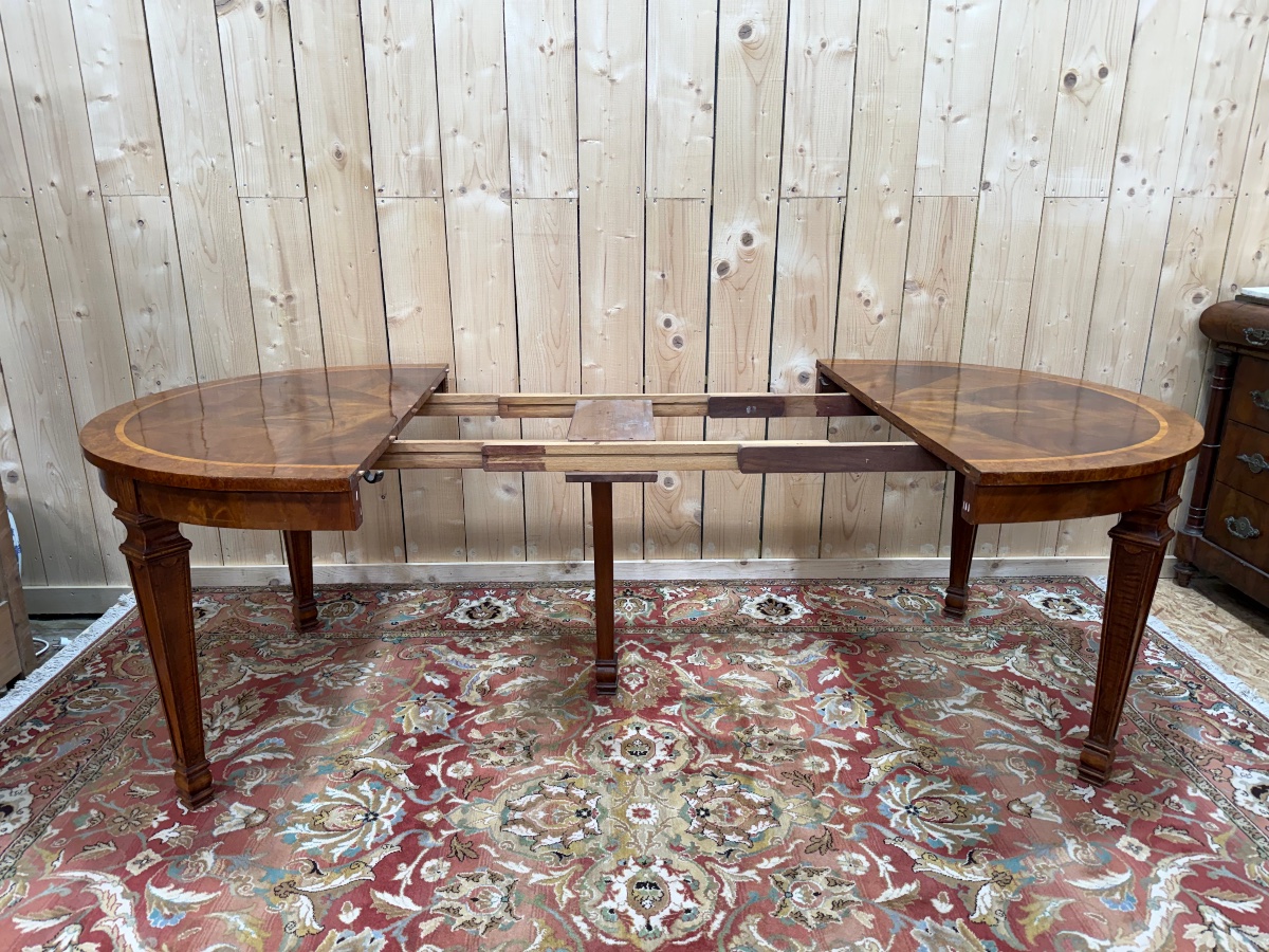 Table de salle à manger ovale de style Louis XVI-photo-3