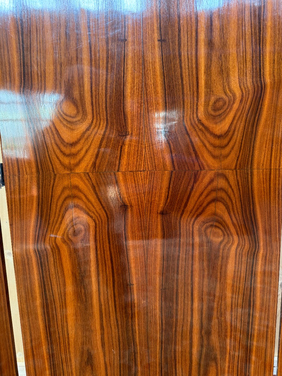 Art Deco Period Folding Screen In Walnut Veneer-photo-1