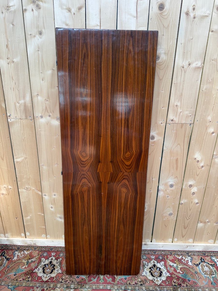 Art Deco Period Folding Screen In Walnut Veneer-photo-2