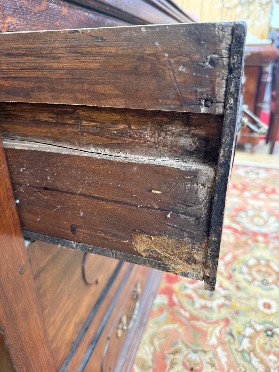 Commode en chêne massif 18eme dans l'esprit Louis XIII-photo-3