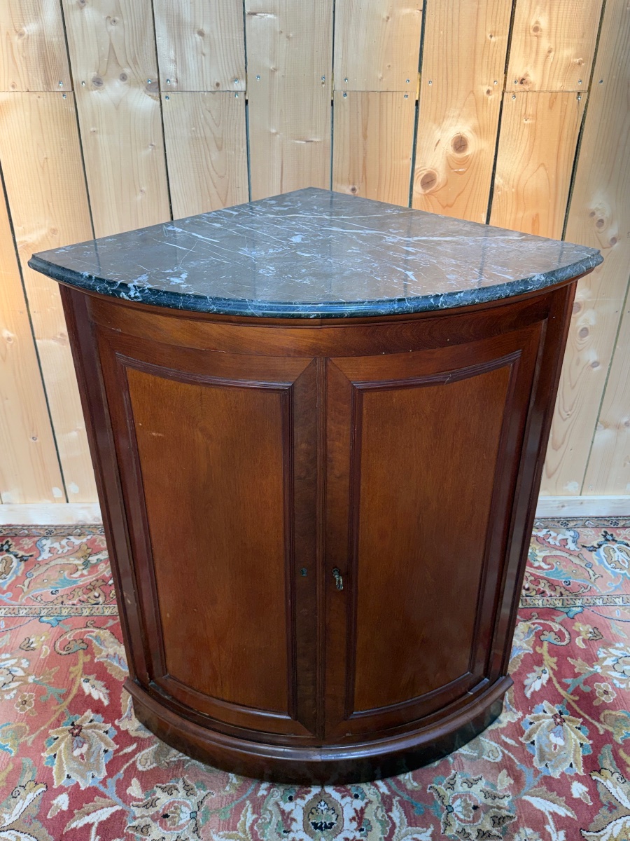 Louis Philippe-style Corner Cabinet Made Of Mahogany 