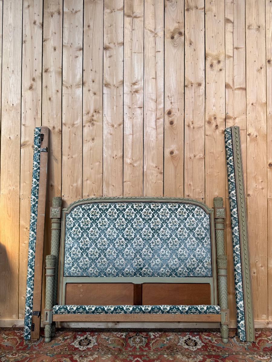 Louis XVI-style Bed With Carved Headboard, 190/150 Cm