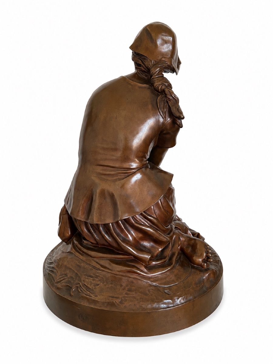 Bronze Jeanne d'Arc par Henri Chapu fonte Barbedienne-photo-3