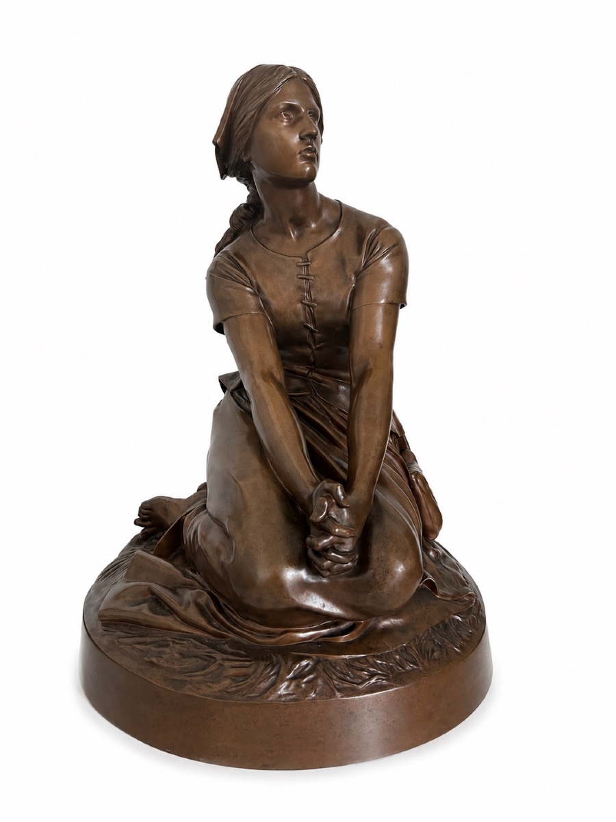Bronze Jeanne d'Arc par Henri Chapu fonte Barbedienne