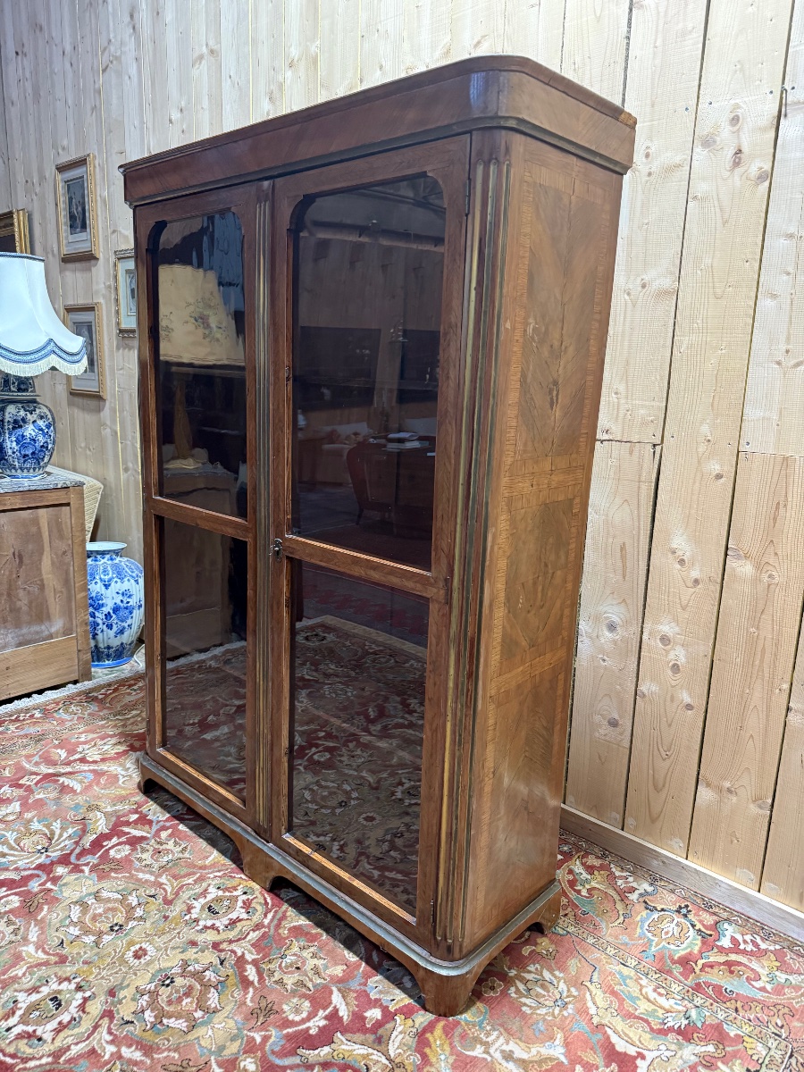 Library - Louis XIV-era Display Cabinet With Marquetry -photo-2