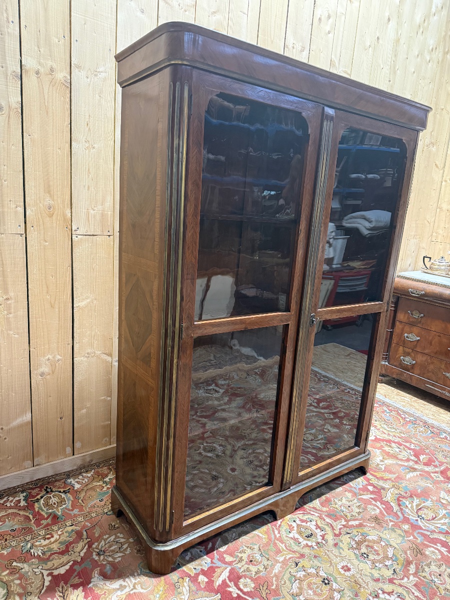 Library - Louis XIV-era Display Cabinet With Marquetry -photo-3