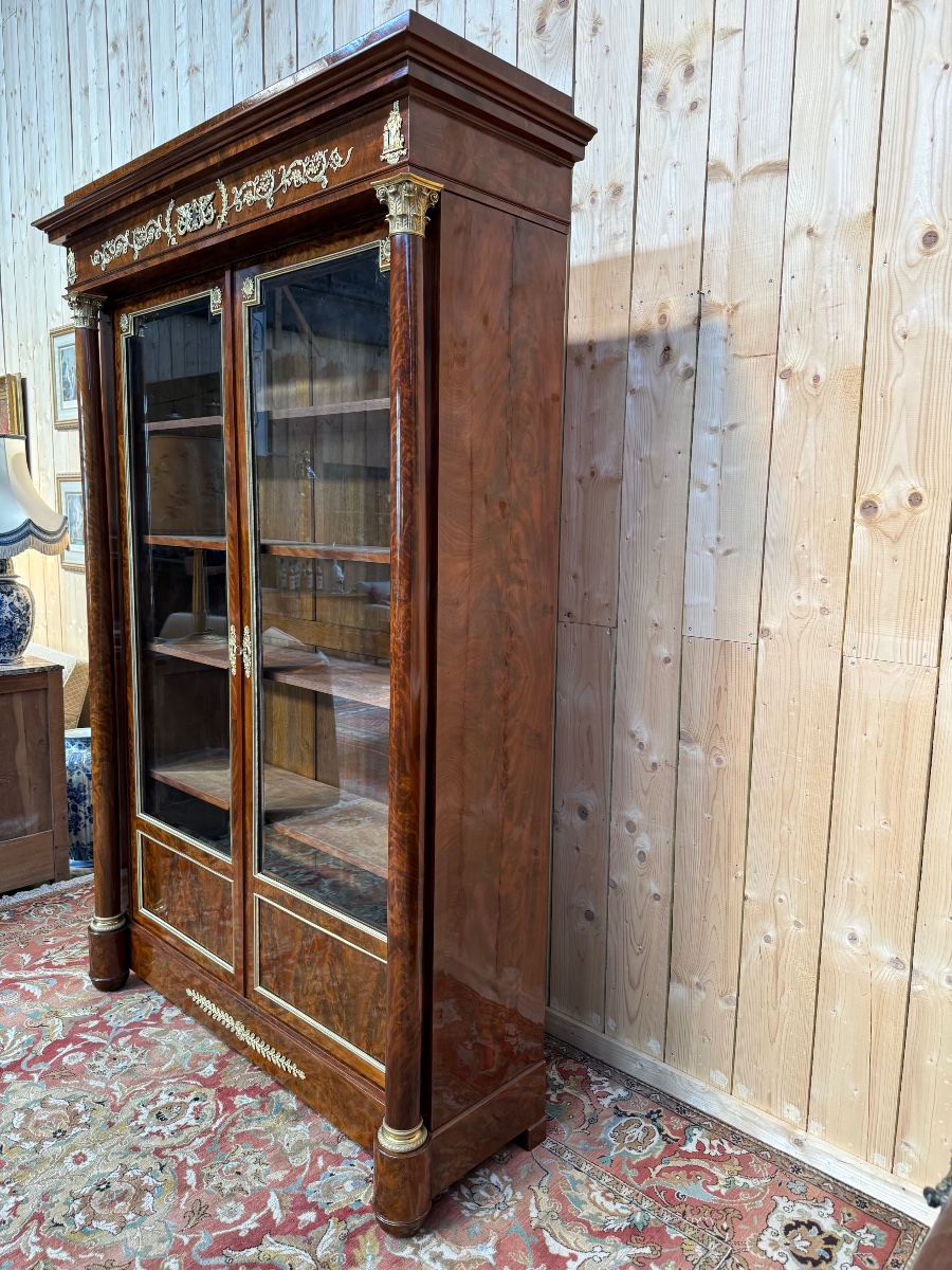 Bibliothèque - Vitrine d'époque Empire -photo-4