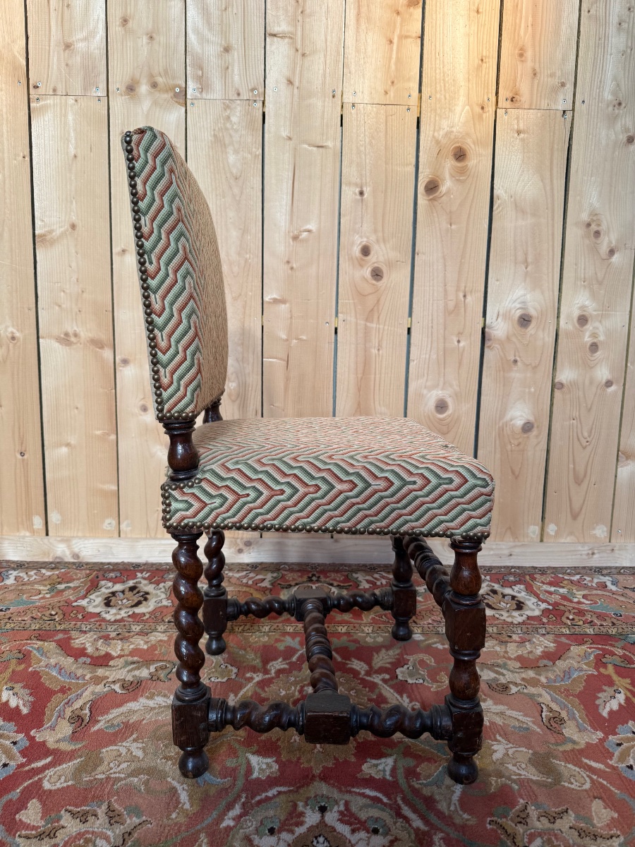 Set Of 8 Louis XIII-style Chairs-photo-2