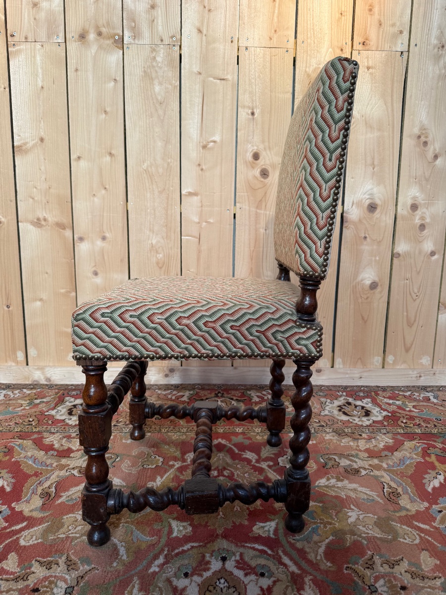 Set Of 8 Louis XIII-style Chairs-photo-1
