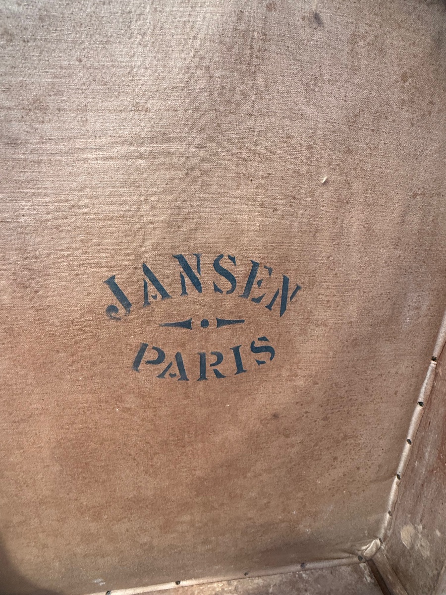Bergère à Oreilles de style Louis XVI maison "JANSEN"-photo-3