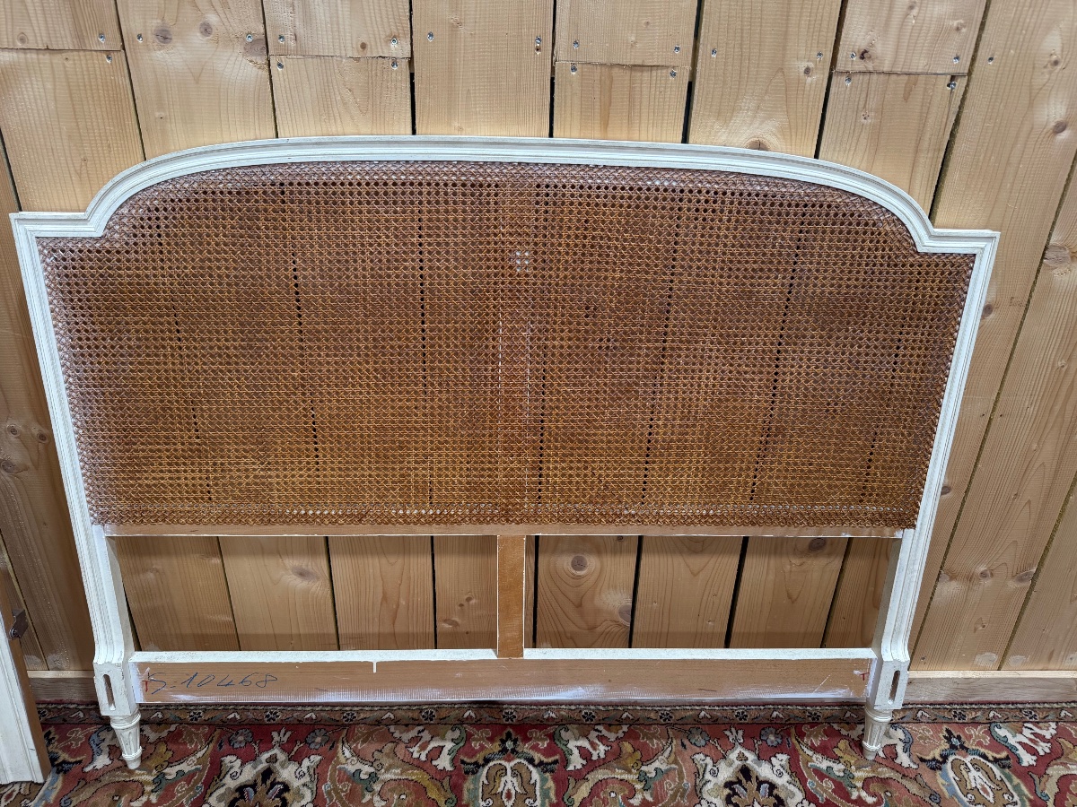 Lit de style Louis XVI en cannage 190/140 cm-photo-2