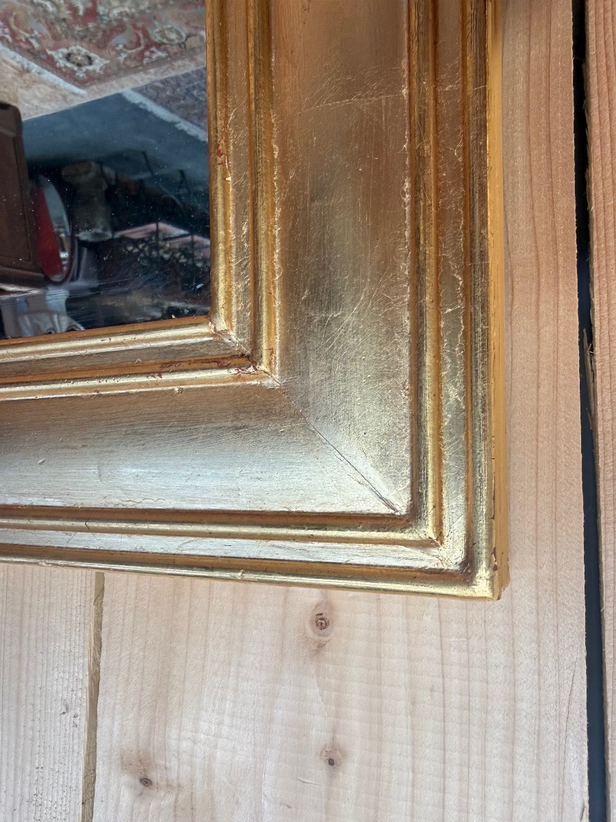 Miroir époque Louis Philippe à la feuille d'or-photo-2
