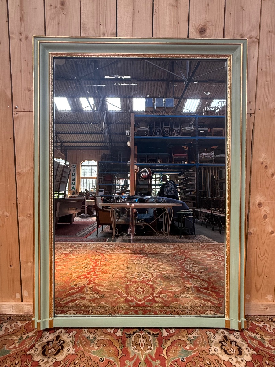 Antique Napoleon III-era Mirror, Gilded And Re-chamfered -photo-3