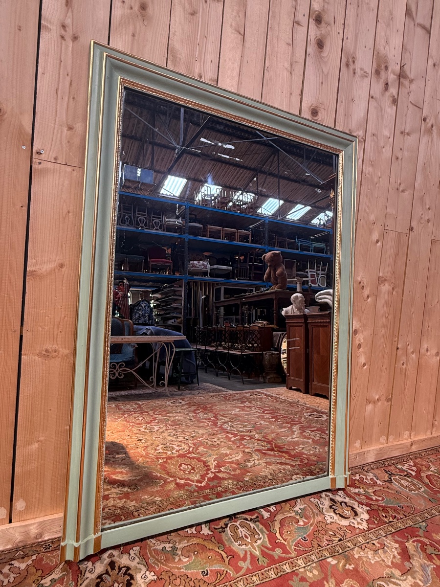 Antique Napoleon III-era Mirror, Gilded And Re-chamfered 
