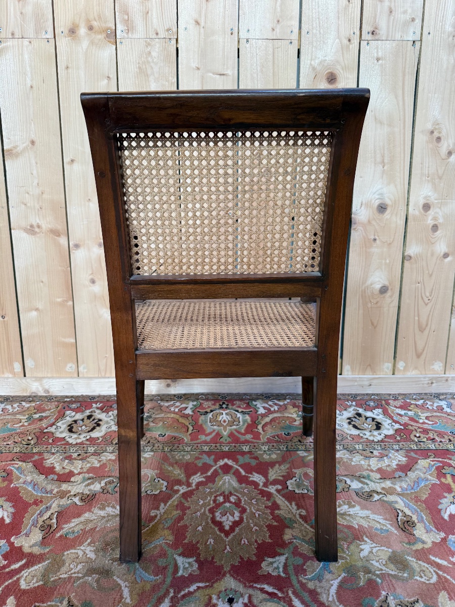 Suite de 6 fauteuils de style colonial anglais en cannage -photo-4