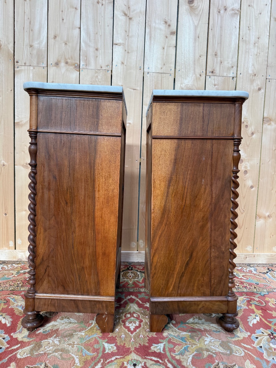 Pair Of Restoration/charles X-style Bedside Tables-photo-4