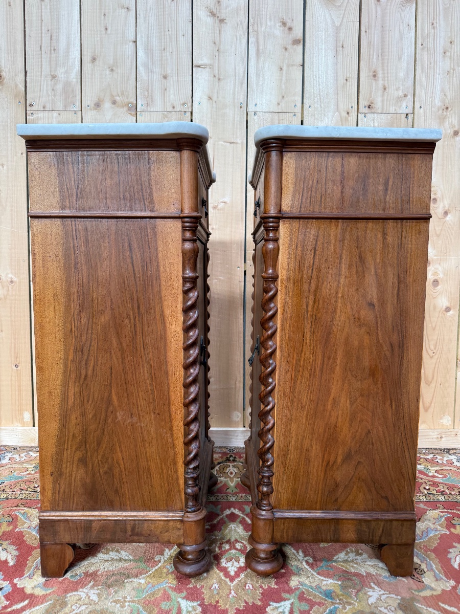 Pair Of Restoration/charles X-style Bedside Tables-photo-5