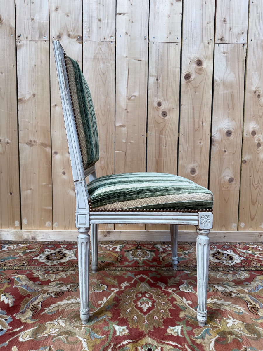 Suite de 6 chaises de style Louis XVI -photo-4