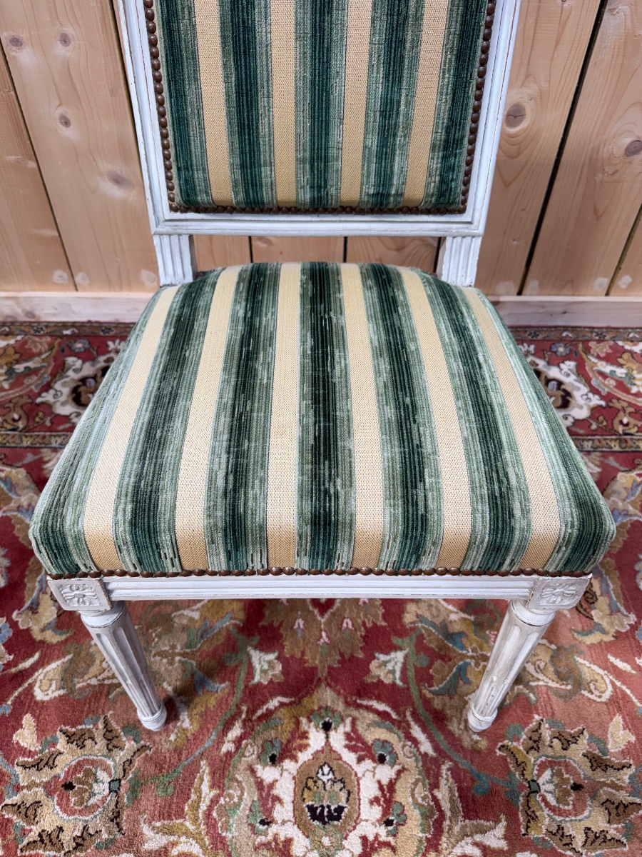 Suite de 6 chaises de style Louis XVI -photo-2