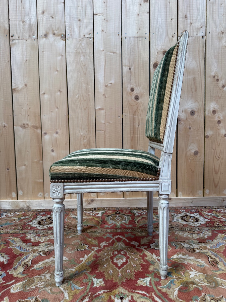 Suite de 6 chaises de style Louis XVI -photo-5
