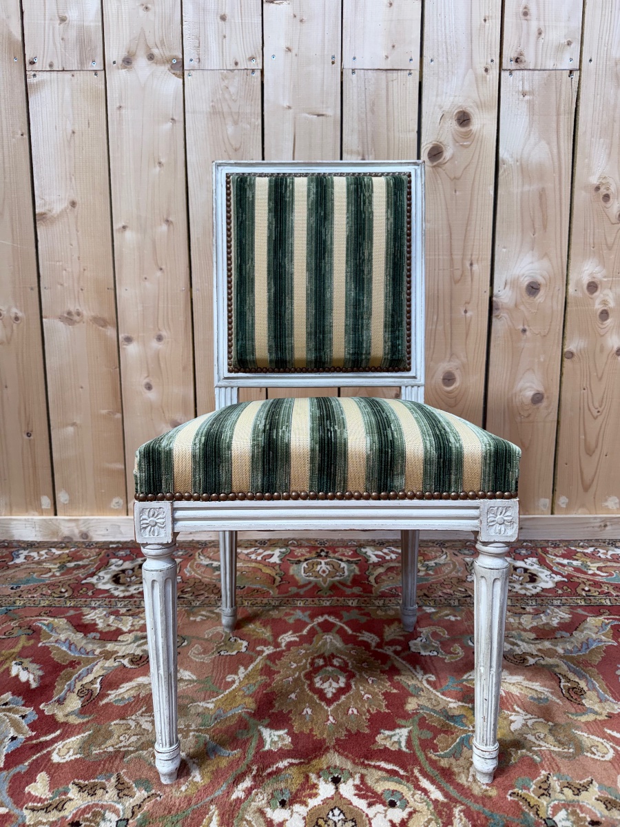 Suite de 6 chaises de style Louis XVI -photo-6
