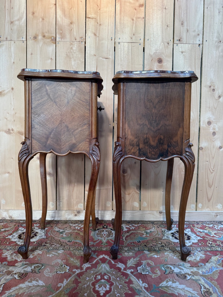 Pair Of Tall Louis XV-style Nightstands-photo-3
