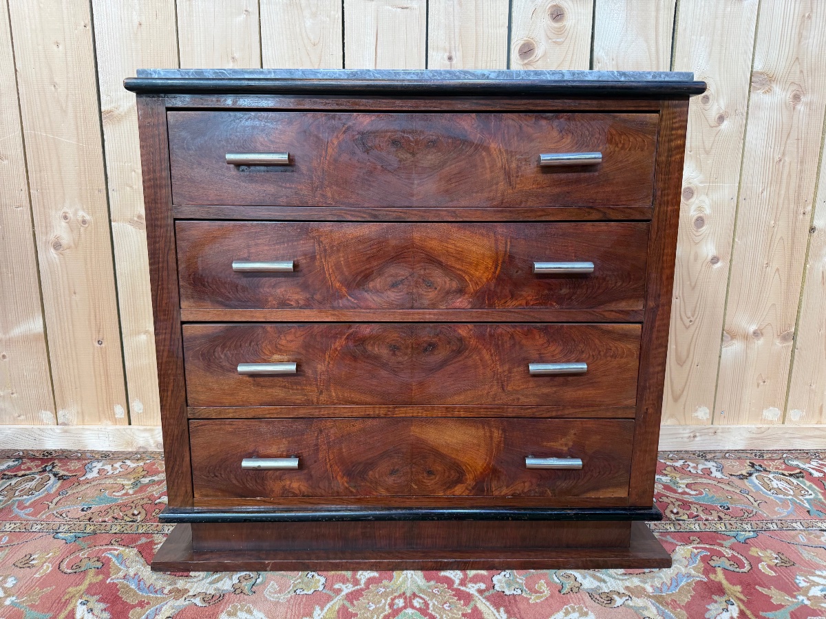 Vintage Art Deco Chest Of Drawers -photo-3