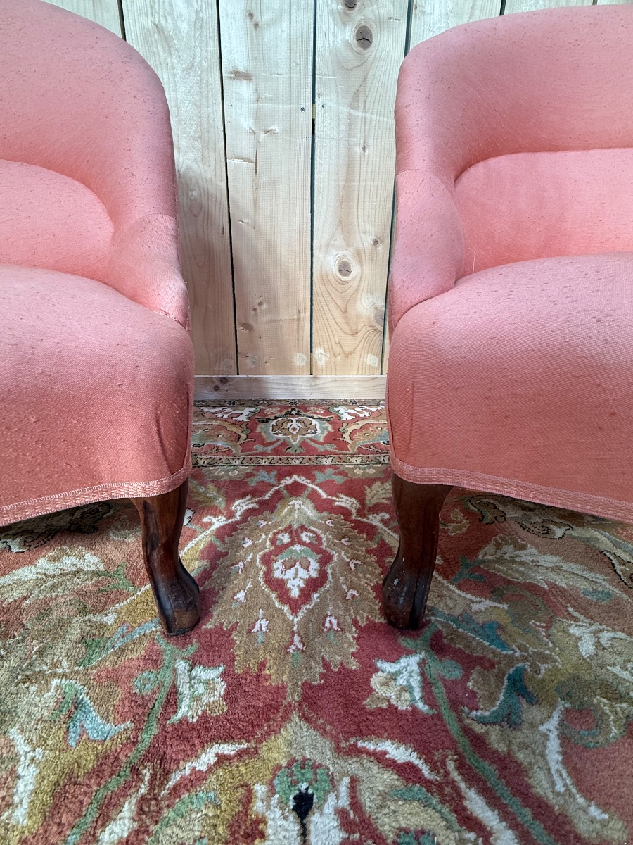 Pair Of Low Louis Philippe Armchairs-photo-3