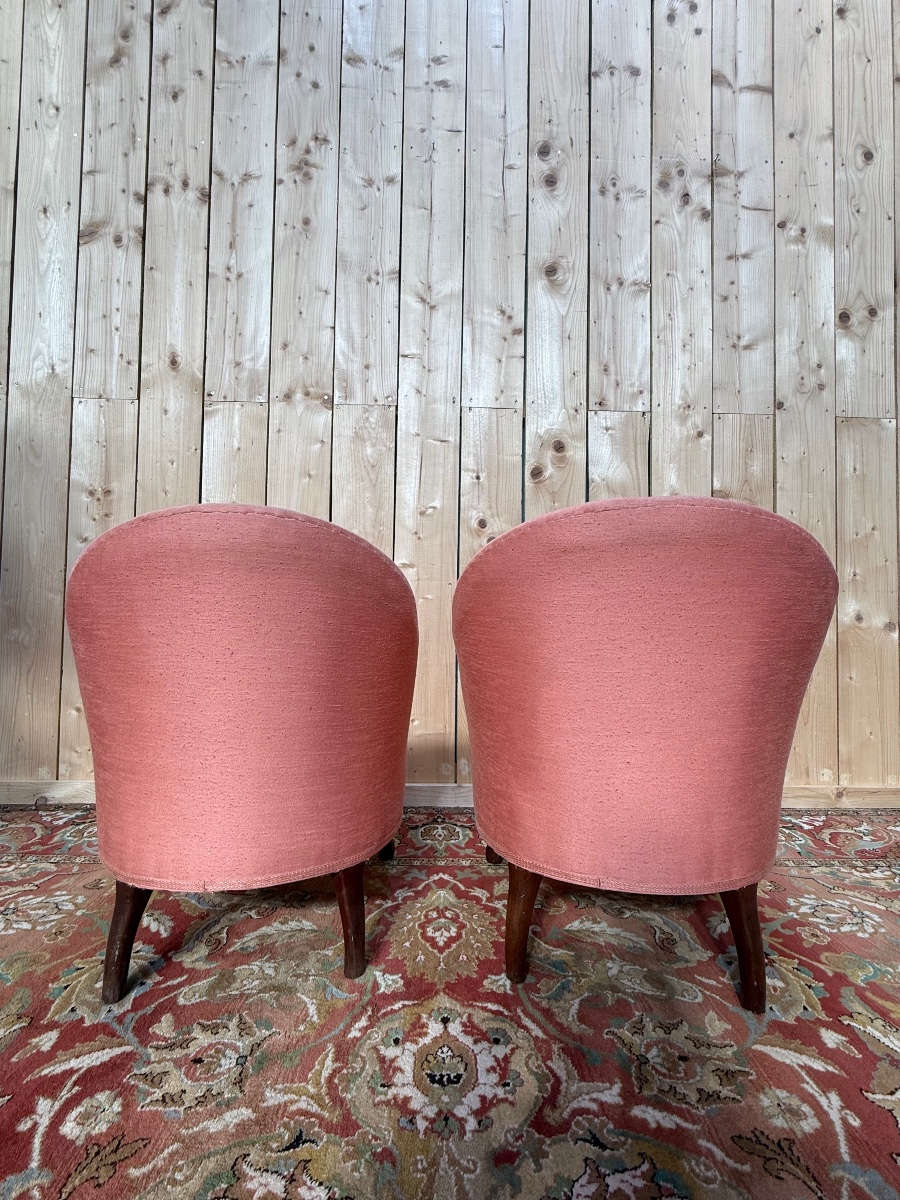 Pair Of Low Louis Philippe Armchairs-photo-4