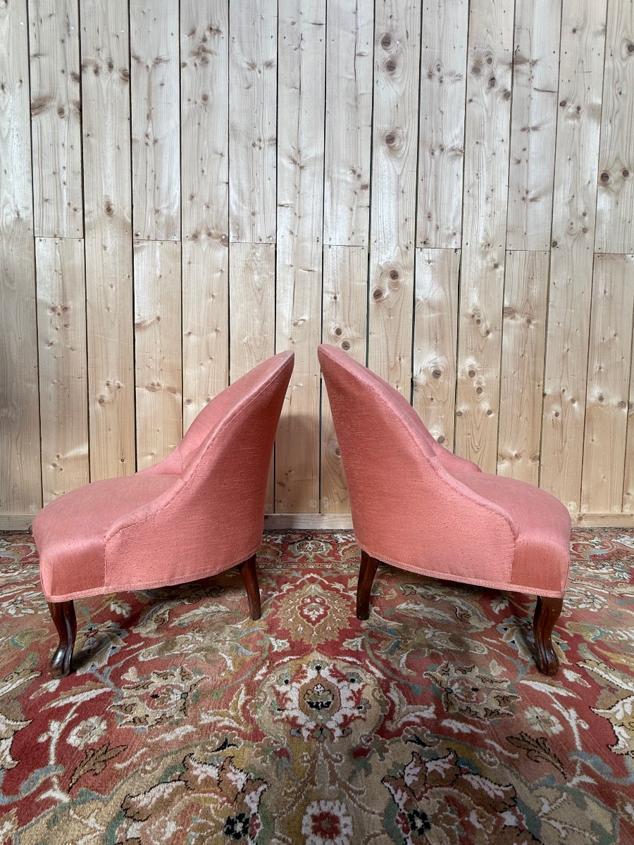 Pair Of Low Louis Philippe Armchairs-photo-1