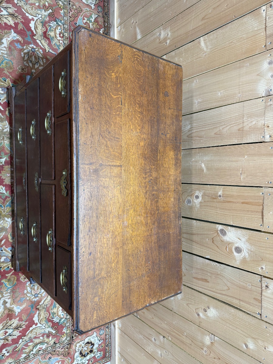  English Chest Of Drawers Made Of Solid Oak-photo-1