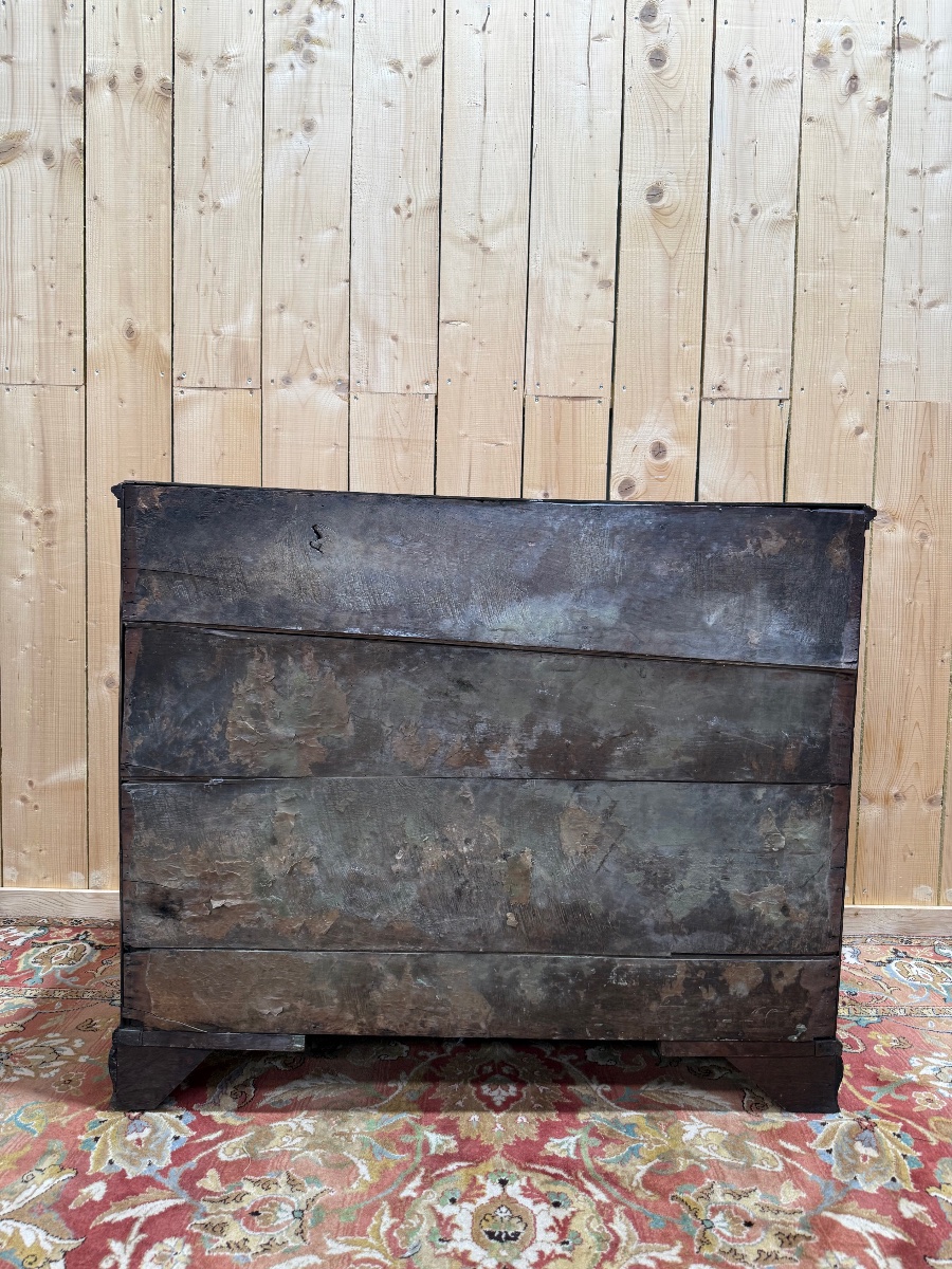  English Chest Of Drawers Made Of Solid Oak-photo-2
