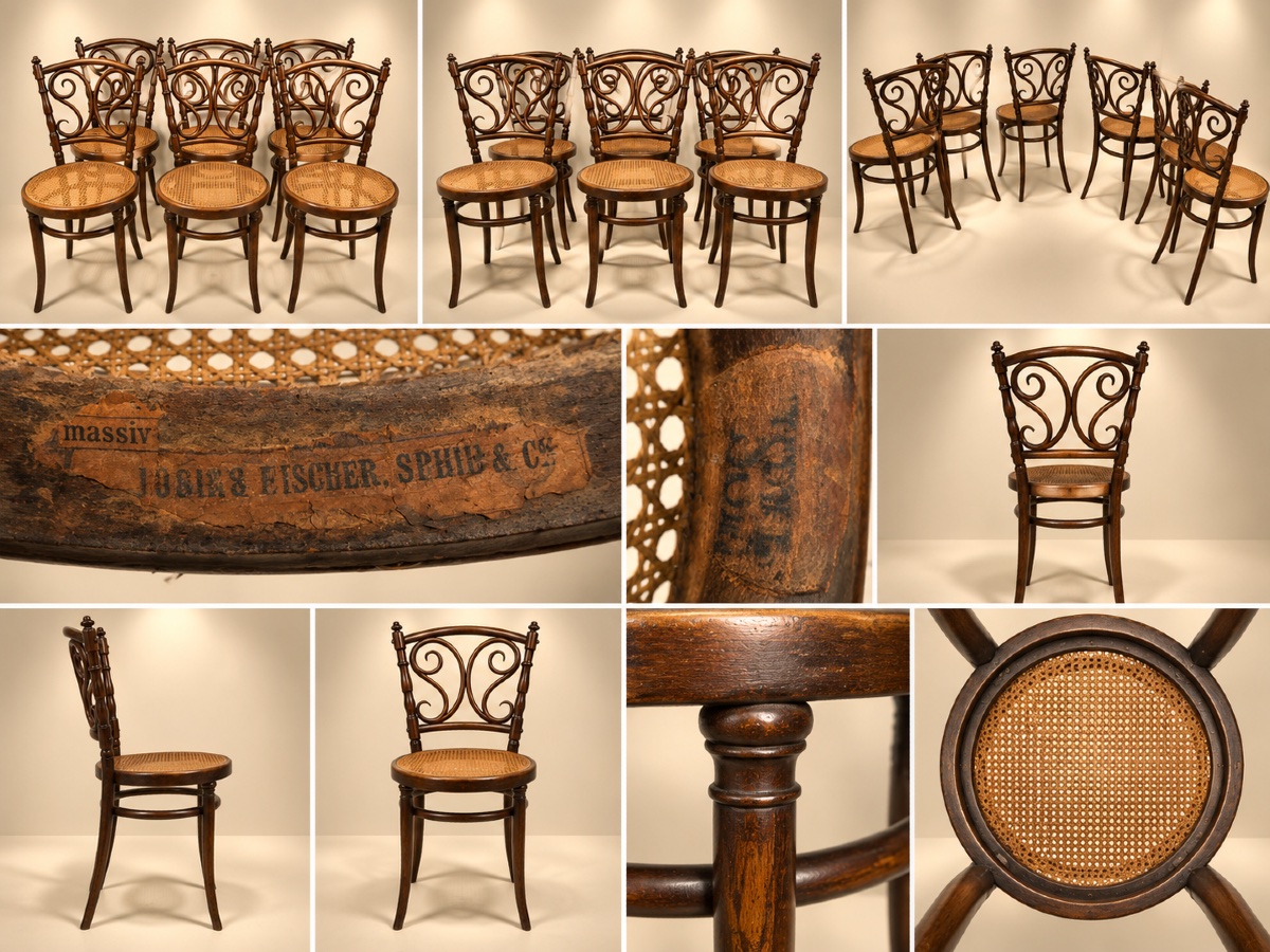 6 Restored Josias Eissler & Söhne Bistro Chairs-photo-2