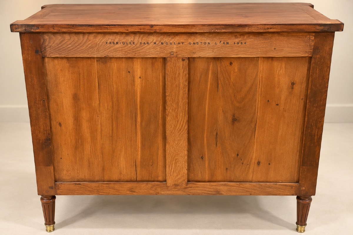 Louis XVI-style Chest Of Drawers Made Of Cherry Wood -photo-1