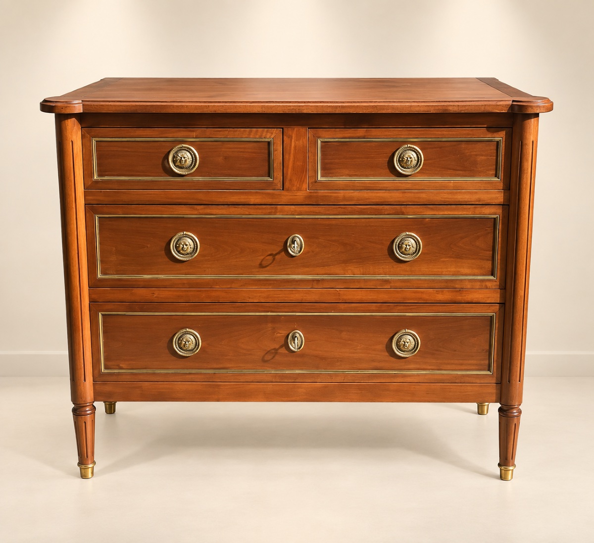Louis XVI-style Chest Of Drawers Made Of Cherry Wood 